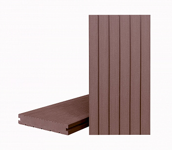 Террасная доска Terrapol Классик 3000/4000*147*24 Орех Милано (полнотелая) parketcity-ufa.ru