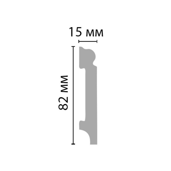 Картинка товара плинтус decomaster a023 2000*82*15 мм A023  parketcity-ufa.ru