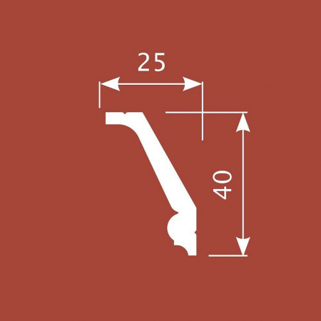 Картинка товара карниз cosca kx023 2000*40*25 мм КХ023 parketcity-ufa.ru