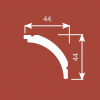 Картинка товара карниз cosca kx011 2000*44*44 мм КХ011 parketcity-ufa.ru