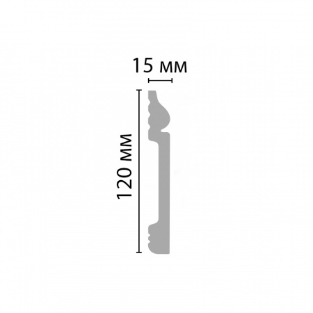 Картинка товара плинтус decomaster d004 2000*120*15 мм D004 parketcity-ufa.ru