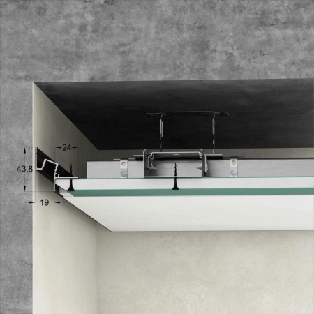 Картинка товара теневой профиль потолочный laconistiq gips classic 3000*44*43 мм 014622 parketcity-ufa.ru