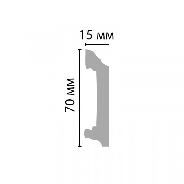 Картинка товара плинтус decomaster a025 2000*70*15 мм A025  parketcity-ufa.ru