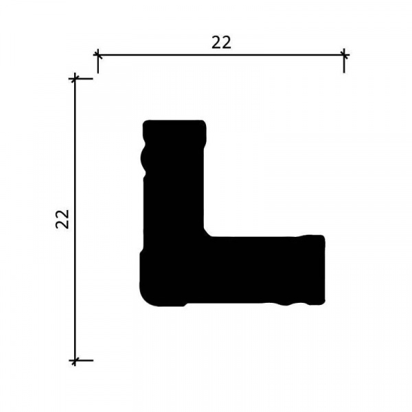 Картинка товара угловой профиль decor-dizayn 116s a 2000*22*22 мм 116S A parketcity-ufa.ru