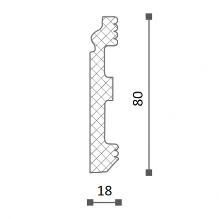 Картинка товара плинтус nmc fl1f 2000*80*13 мм (гибкий) DUPFL010 parketcity-ufa.ru