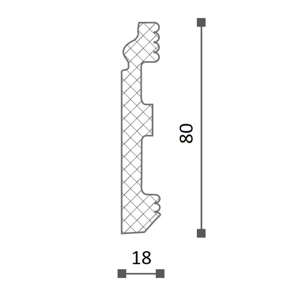 Картинка товара плинтус nmc fl1f 2000*80*13 мм (гибкий) DUPFL010 parketcity-ufa.ru