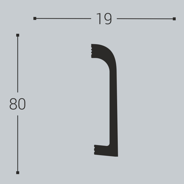 Картинка товара плинтус bello deco п16 2000*80*19 мм П16 80-19 parketcity-ufa.ru