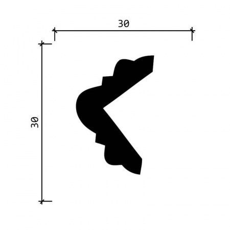 Картинка товара угловой профиль decor-dizayn dd06 2000*30*30 мм DD06 parketcity-ufa.ru