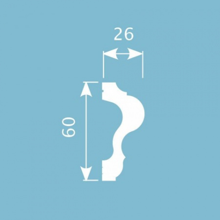 Картинка товара мx044 молдинг cosca 2000*60*26 мм МХ044 parketcity-ufa.ru