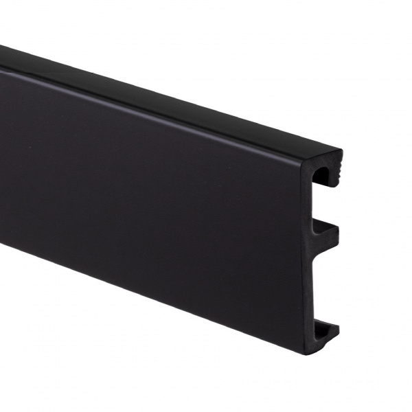 Картинка товара плинтус salag alpha 80 черный (ral9005) AP81U3 parketcity-ufa.ru