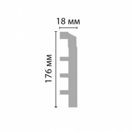 Картинка товара плинтус decomaster a246 2000*176*18 мм A246 parketcity-ufa.ru