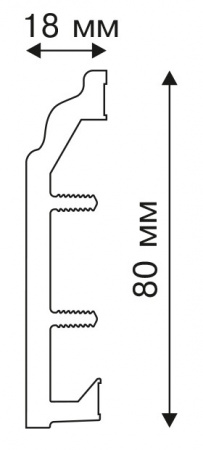 Картинка товара плинтус rico color под покраску 2500*80*18 мм 011922 parketcity-ufa.ru