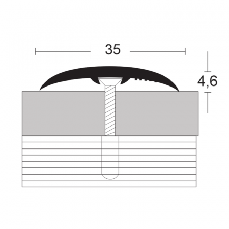 Картинка товара профиль стыкоперекрывающий металлический strong 900*35 мм 012404 parketcity-ufa.ru