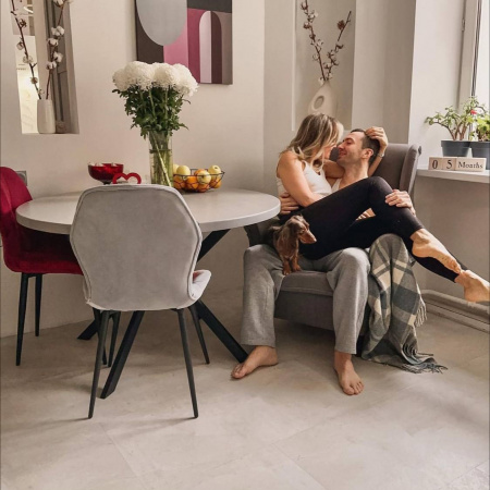 Картинка товара wpc-плитка vinilam ceramo stone cork 71615 бетон белый 71615. parketcity-ufa.ru