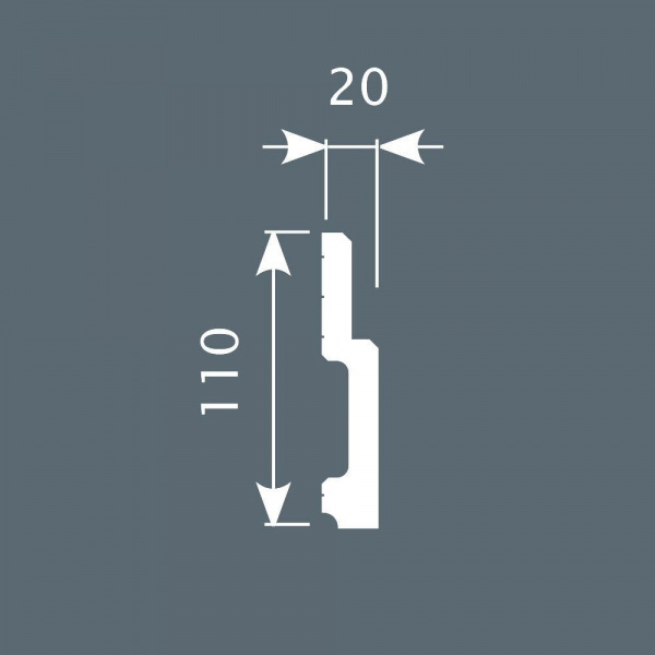 Картинка товара плинтус cosca px010 2000*110*20 мм PX010 parketcity-ufa.ru