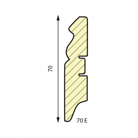 Картинка товара плинтус мдф  70e stella paint 2000*70*16 мм  остаток!!! 004865 parketcity-ufa.ru