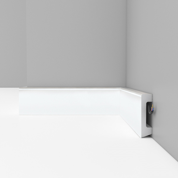 Картинка товара плинтус decomaster 234-114 белый глянец 2400*58*16 мм D234-114 ДМ parketcity-ufa.ru