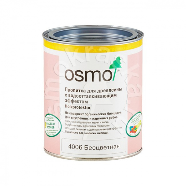 Картинка товара пропитка с водоотталкивающим эффектом osmo 4006 holzprotektor (0,75л/2,5л) #4006 parketcity-ufa.ru