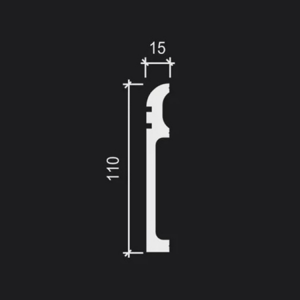 Картинка товара плинтус decor-dizayn dd721 modern 2000*110*15 мм DD721 parketcity-ufa.ru