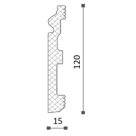 Картинка товара плинтус nmc fl2f 2000*120*15 мм (гибкий) 3016327 parketcity-ufa.ru