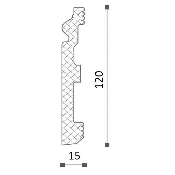 Картинка товара плинтус nmc fl2f 2000*120*15 мм (гибкий) 3016327 parketcity-ufa.ru