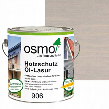 Масло Osmo 906 HolzSchutz Ol-Lazur Серый жемчуг (2,5 л) Масло Osmo 906 HolzSchutz Ol-Lazur Серый жемчуг (2,5 л)