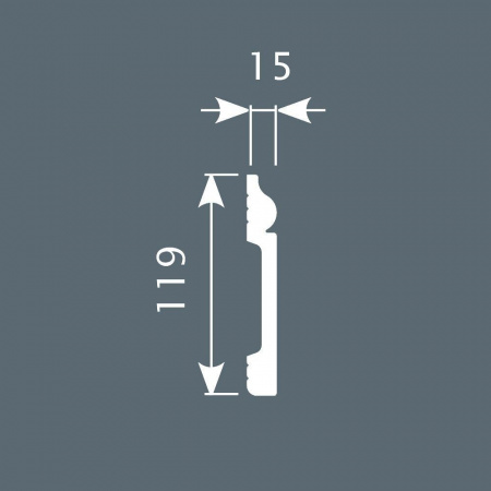 Картинка товара плинтус cosca px004 2000*119*15 мм PX004 parketcity-ufa.ru