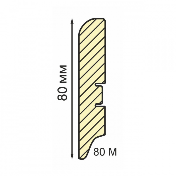 Картинка товара плинтус мдф smartprofile 80м color strong дуб французский   остаток!!! 005614 parketcity-ufa.ru