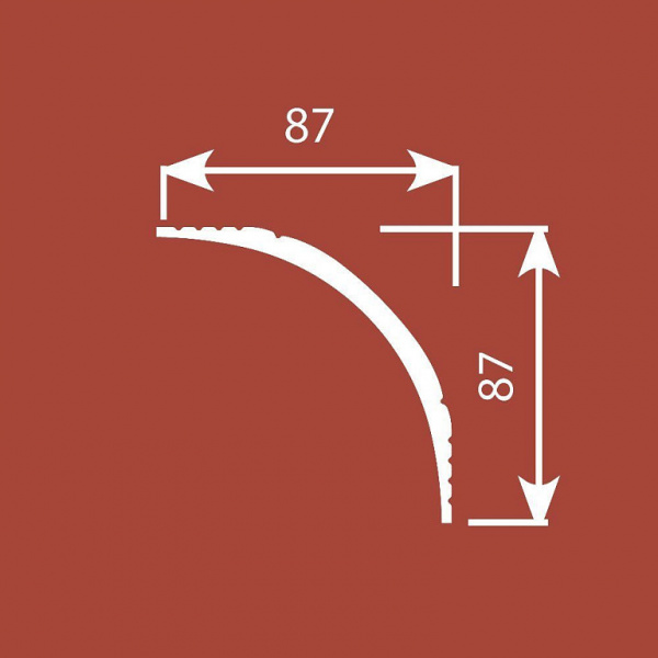 Картинка товара карниз cosca kx009 2000*87*87 мм КХ009 parketcity-ufa.ru