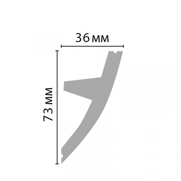 Картинка товара карниз decomaster d502 2000*73*36 мм D502  parketcity-ufa.ru