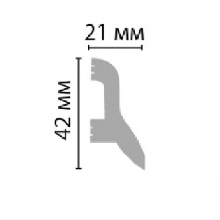 Картинка товара плинтус decomaster d230 2000*42*21 мм D230 parketcity-ufa.ru
