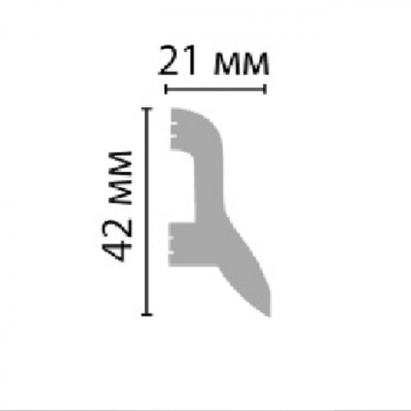 Картинка товара плинтус decomaster d230 2000*42*21 мм D230 parketcity-ufa.ru