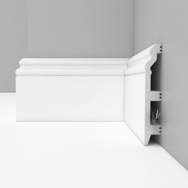 Картинка товара плинтус decomaster 233-115 белый матовый 2400*120*23 мм D233-115 ДМ parketcity-ufa.ru