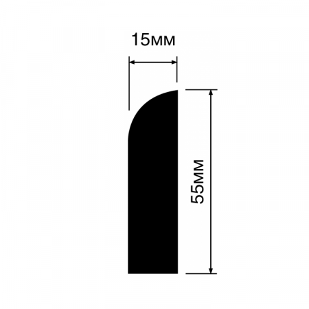 Картинка товара плинтус hiwood be55 2000*55*15 мм BE55 parketcity-ufa.ru