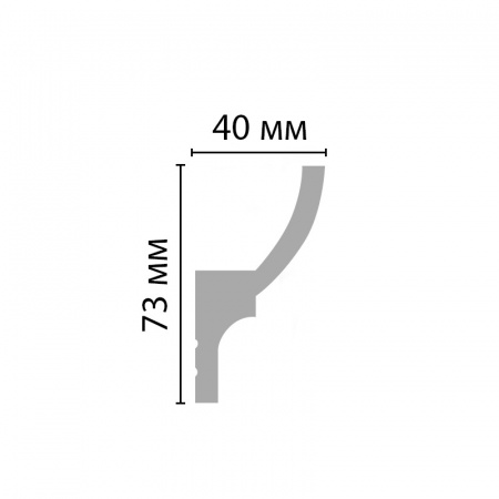 Картинка товара карниз decomaster d501 2000*73*40 мм D501  parketcity-ufa.ru