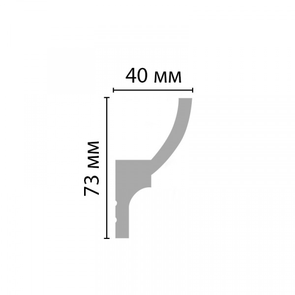 Картинка товара карниз decomaster d501 2000*73*40 мм D501  parketcity-ufa.ru