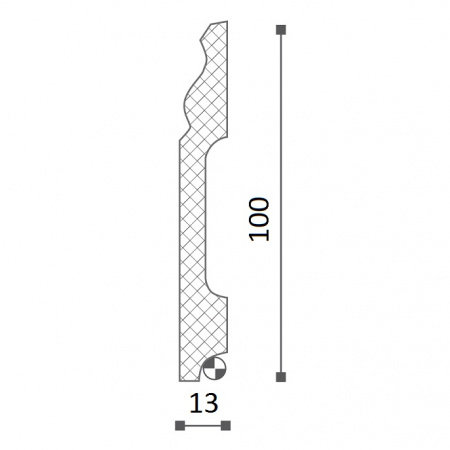 Картинка товара плинтус nmc fb2 2000*100*13 мм DSPLFB200020 parketcity-ufa.ru