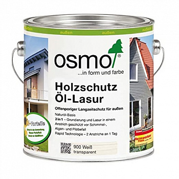 Масло Osmo 900 HolzSchutz Ol-Lazur Белое (2,5 л) Масло Osmo 900 HolzSchutz Ol-Lazur Белое (2,5 л)