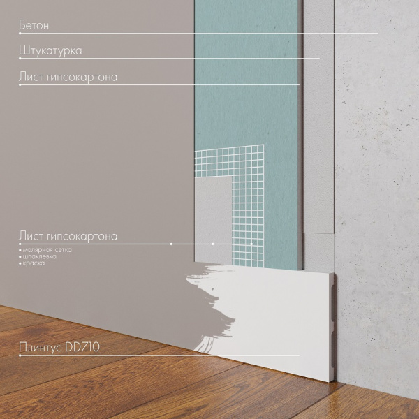 Картинка товара плинтус decor-dizayn dd710 2000*120*13 мм DD710 parketcity-ufa.ru