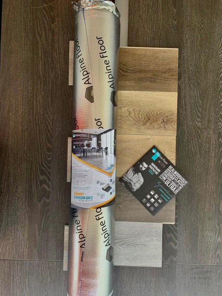 Картинка товара подложка под spc/lvt 1,5 мм alpine floor silver foil blue eva (м2) 009952 parketcity-ufa.ru