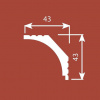 Картинка товара карниз cosca kx016 2000*43*43 мм КХ016 parketcity-ufa.ru
