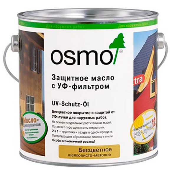 Картинка товара масло osmo 432 uv-schutz-oil extra (с уф-фильтром) дуб светлый #432 parketcity-ufa.ru