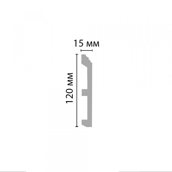 Картинка товара плинтус decomaster a026 2000*120*18 мм A026  parketcity-ufa.ru