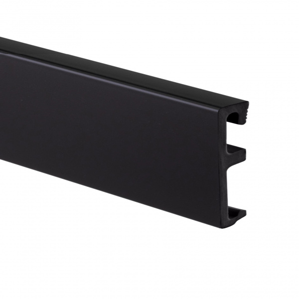 Картинка товара плинтус salag alpha 80 черный (ral9005) AP81U3 parketcity-ufa.ru