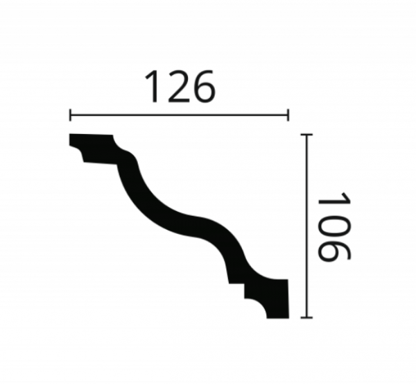 Картинка товара карниз nmc wt11 wallstyl 2000*126*106 мм 3028379 parketcity-ufa.ru