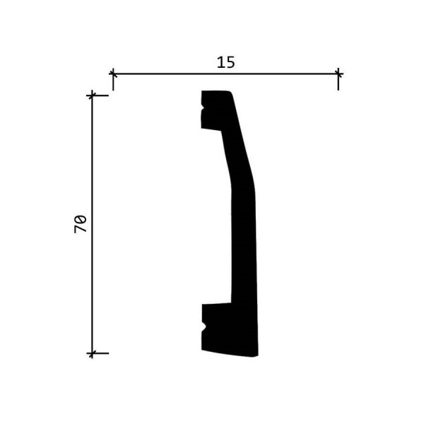 Картинка товара плинтус decor-dizayn dd125 2000*70*15 мм DD125 parketcity-ufa.ru