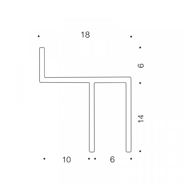Картинка товара плинтус теневой licorn 2000*20(14)*18 мм С-11.2.3 parketcity-ufa.ru