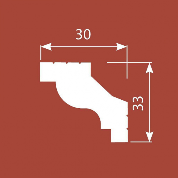 Картинка товара карниз cosca kx047 2000*33*30 мм КХ047 parketcity-ufa.ru