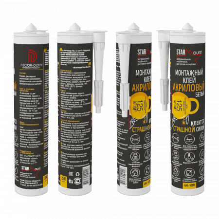 Картинка товара клей монтажный decor-dizayn star mount 290 мл AK-125 parketcity-ufa.ru