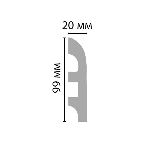 Картинка товара плинтус decomaster a016 2000*99*20 мм A016  parketcity-ufa.ru